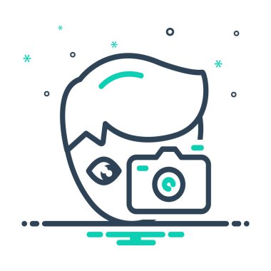 Hobi tutku için mix renk simgesi