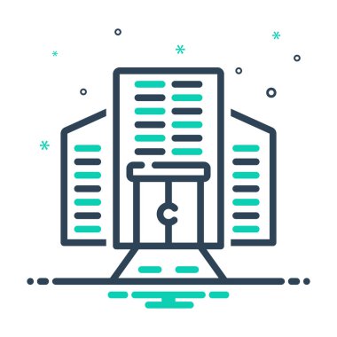 Kurumsal yapı için mix renk simgesi