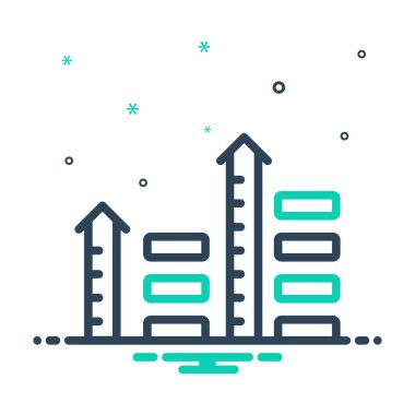 Düzey ölçeği için mix renk simgesi