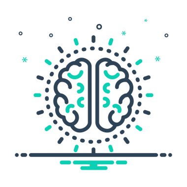 Zihin duygusu için mix renk simgesi