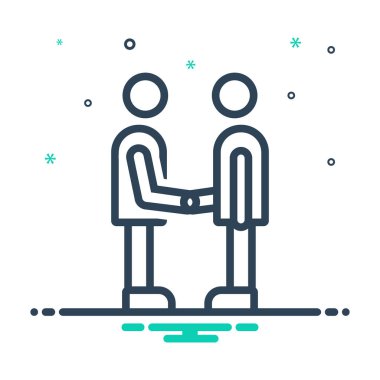 Partne adam için mix renk simgesi