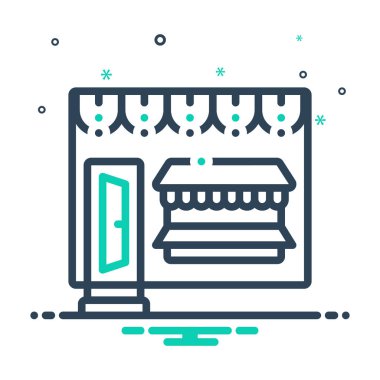 Perakende Mağazalar için mix renk simgesi 