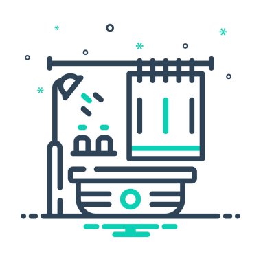 Banyo küvet için mix renk simgesi