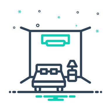 Oda daire için mix renk simgesi