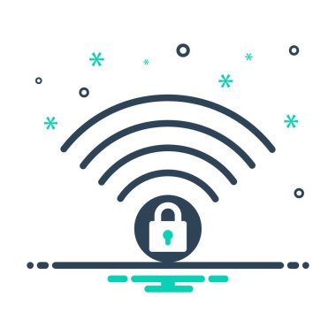  Wifi güvenlik için mix renk simgesi