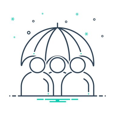  Mix renk simgesi grup hayat sigortası için 