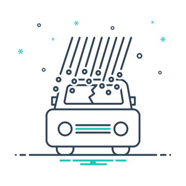  Mix renk simgesi dolu hasar için 