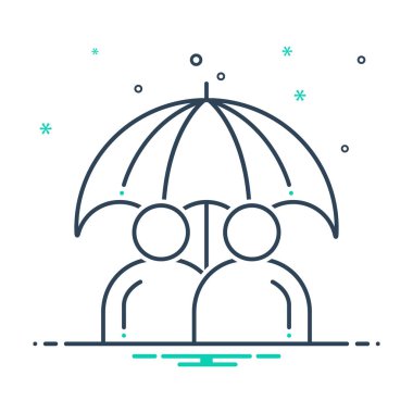  Mix renk simgesi kalıcı hayat sigortası için