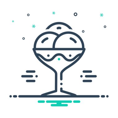  Mix renk simgesi dondurma için 