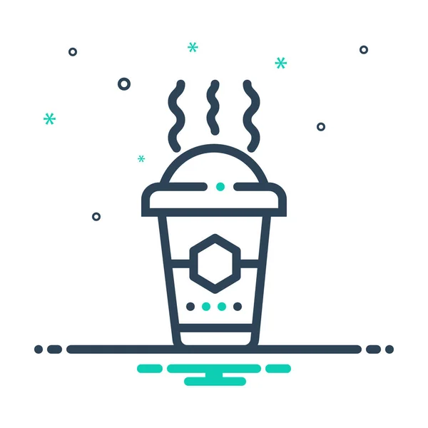 Mezclar Icono Color Para Café Para Llevar — Vector de stock