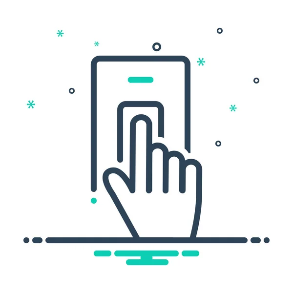 Farbsymbol Für Fingerscans Mischen — Stockvektor