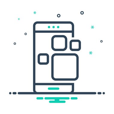 Mix renk simgesi uygulama app için