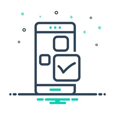 Mix renk simgesi onay app için