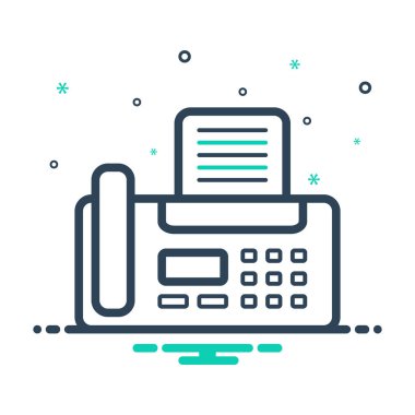 Mix renk simgesi Faks makinesi için