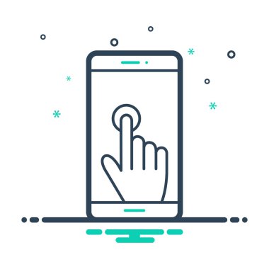 Mix renk simgesi dokunmatik ekran için