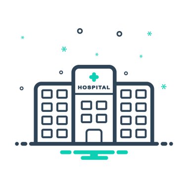 Mix renk simgesi hastane Binası için