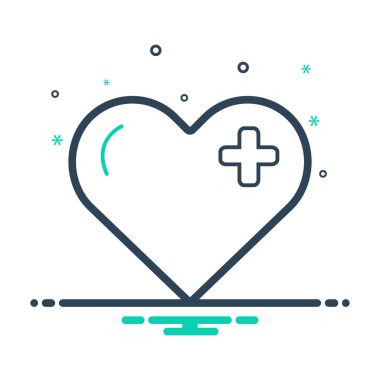 Mix renk simgesi kalp tedavisi için