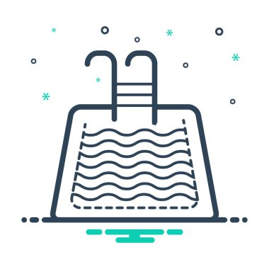 Mix renk simgesi yüzme havuzu için 