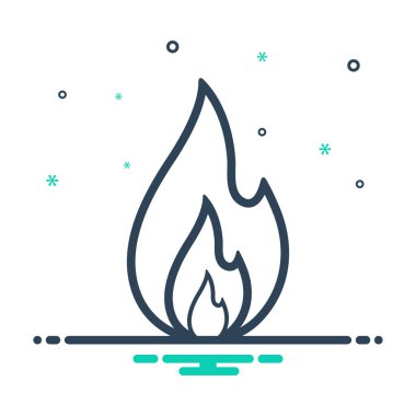 Mix renk simgesi yangın için