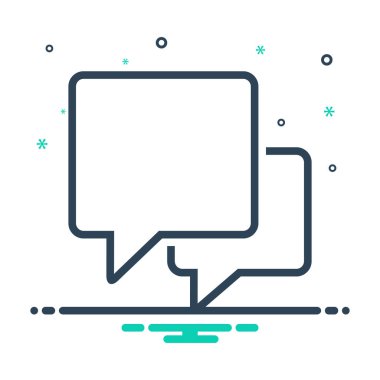 Sohbet kabarcık Mix renk simgesini