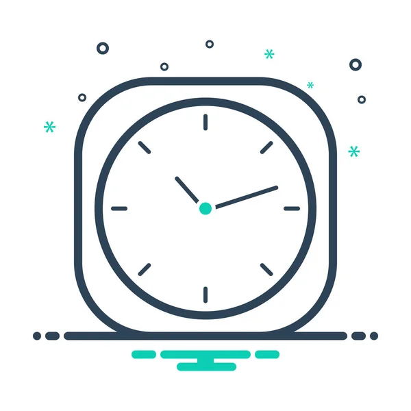 Mix Color Icon Clock Time — Stock Vector