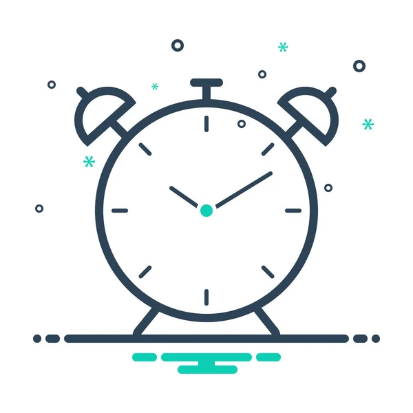 Icono Color Mezcla Para Alarmclock — Vector de stock