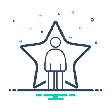 Mix renk simge süper yıldızı