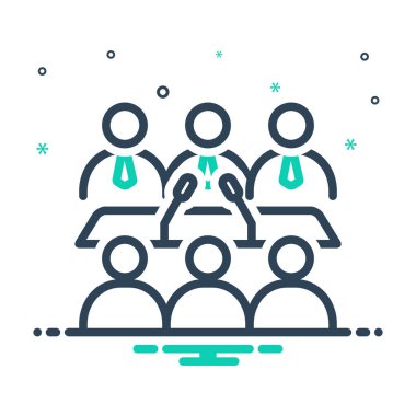 İş toplantısı için mix renk simgesi