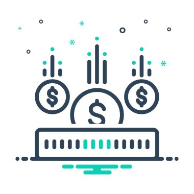 Yatırım için mix renk simgesi