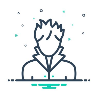 Saç stilisti Mix renk simgesini