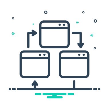 Web sayfası için mix renk simgesi 