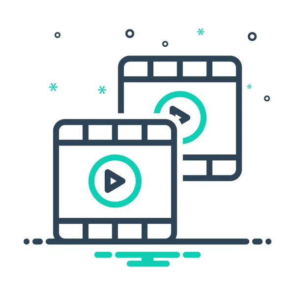 Mezclar Icono Color Para Vídeo — Vector de stock