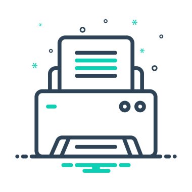  Mix renk simgesi yazıcı için 