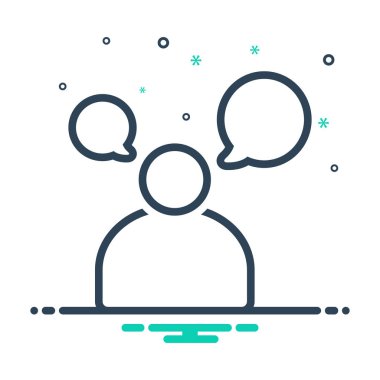  Mix renk simge iletişim için 