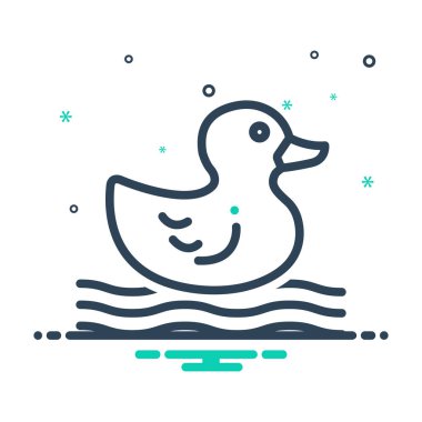  Ördek bebek için mix renk simgesi