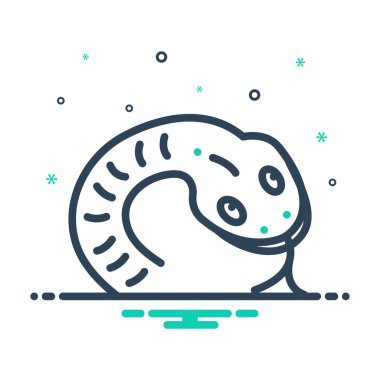  Yılan kobra için mix renk simgesi 