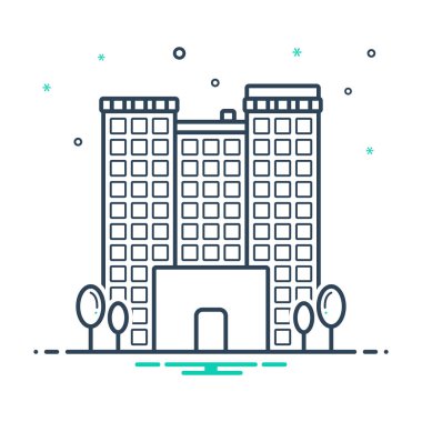  Mix renk simgesi Apartments için 