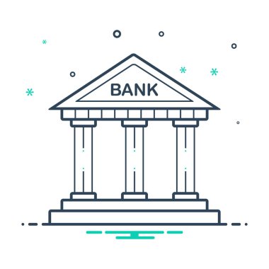  Mix renk simgesi banka için 