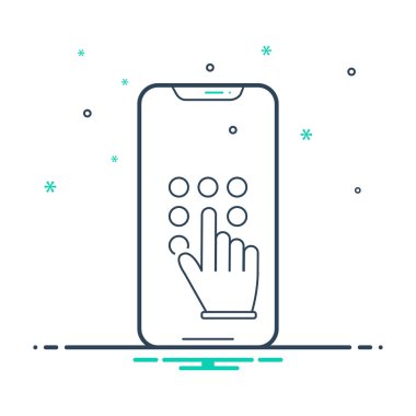  Mix renk simgesi için tuş takımı