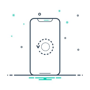  Mix renk simgesini yeniden telefon için 