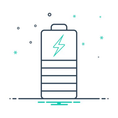  Mix renk simgesi için pil göstergesi 