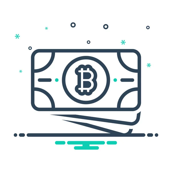 Mélanger Icône Couleur Pour Bitcoin Cash Coin — Image vectorielle