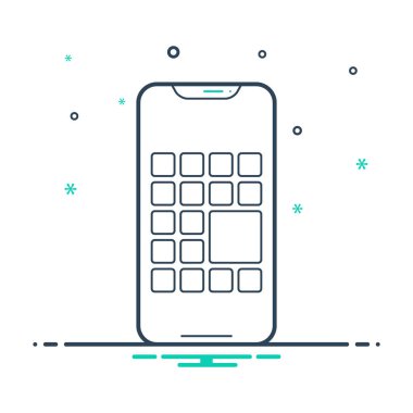  Mix renk simgesi için birden çok apps 