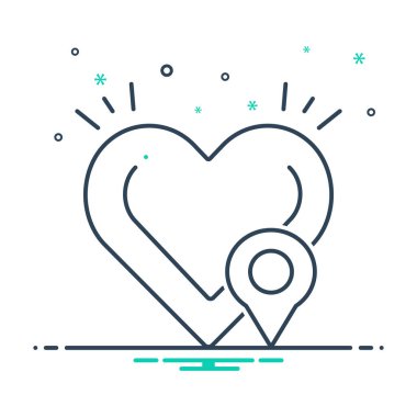  Mix renk simgesi defibrilatör konum için