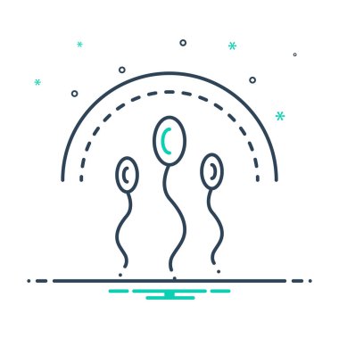  Mix renk simgesi Sperm için