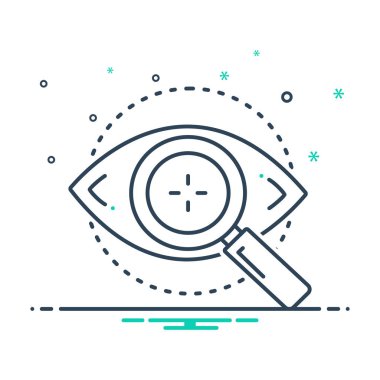 Göz testi için mix renk simgesi