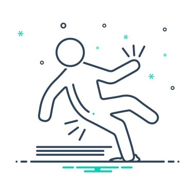 Mix renk simgesi için Slip kaza