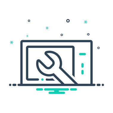 Renk simge mikrodalga karıştırmak, onarım