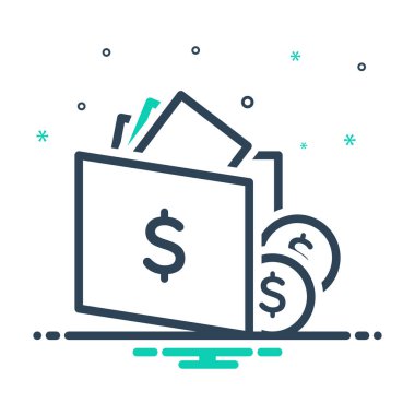  Cüzdan çanta için mix renk simgesi