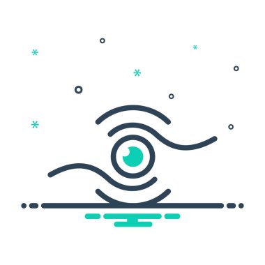 Vizyon görme için mix renk simgesi